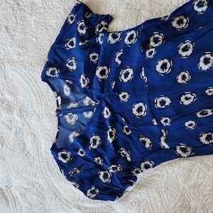 Gap blue floral mini dress